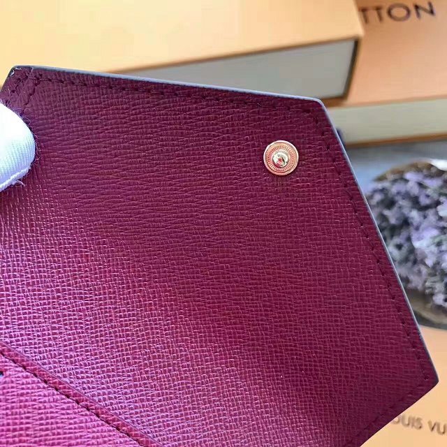 Louis vuitton monogram canvas victorine wallet M41938 burgundy