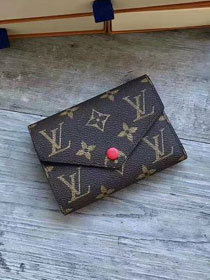 Louis vuitton monogram canvas victorine wallet M41938 cherry