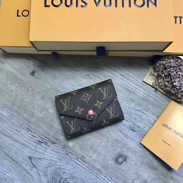 Louis vuitton monogram canvas victorine wallet M62360 pink