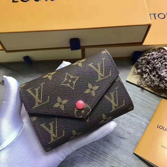 Louis vuitton monogram canvas victorine wallet M62360 pink