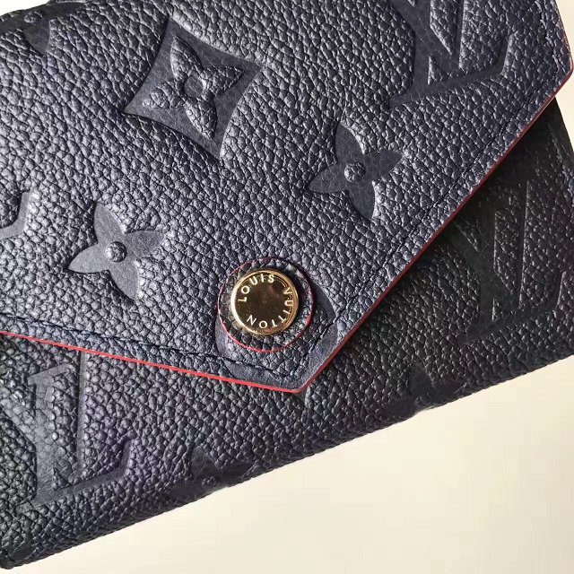 Louis vuitton monogram empreinte victorine wallet M64577 deep blue