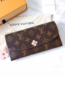 Louis vuitton monogram canvas emilie wallet M64202 pink