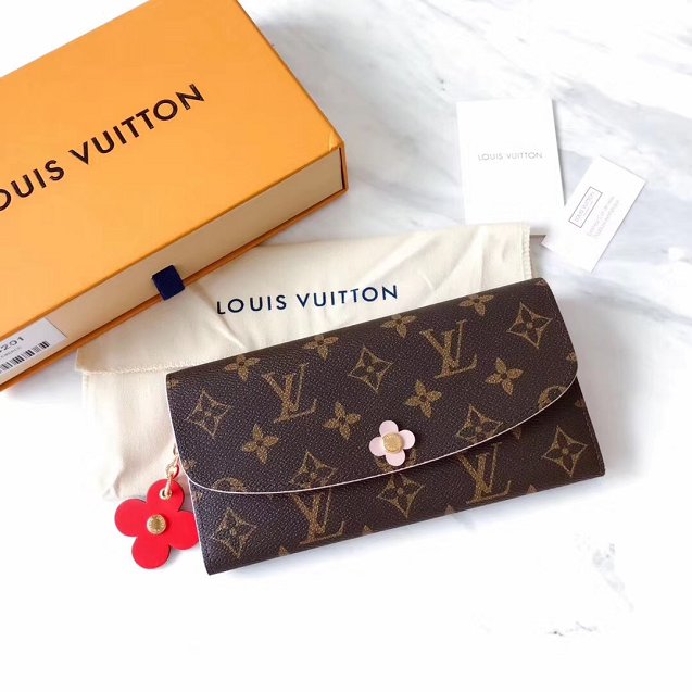 Louis vuitton monogram canvas emilie wallet M64202 red