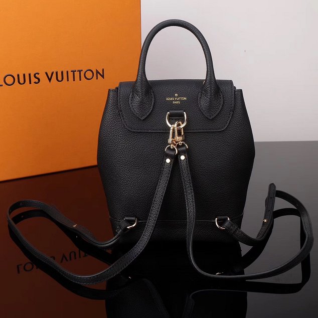 2018 louis vuitton original calfskin mini lockme backpack M54573 black