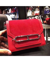 Hermes original suede leather roulis bag R0180 red