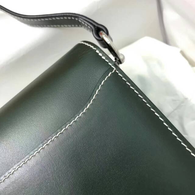 Hermes original swift leather roulis bag R018 blackish green