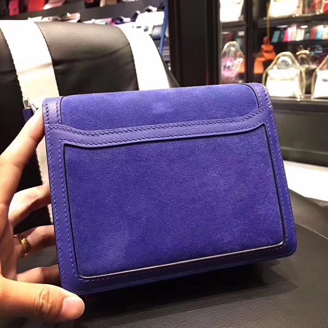  Hermes original swift leather roulis bag R018 electric blue