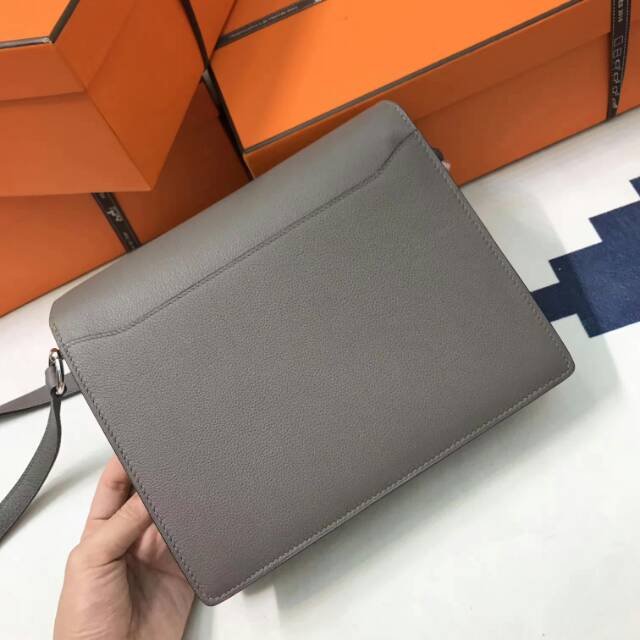 Hermes original swift leather roulis bag R018 gray