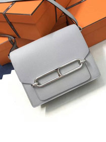 Hermes original swift leather roulis bag R018 light gray