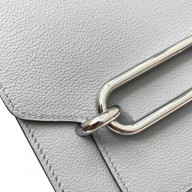 Hermes original swift leather roulis bag R018 light gray