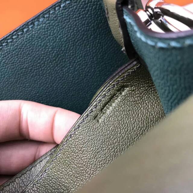 Hermes original swift leather roulis bag R018 olive