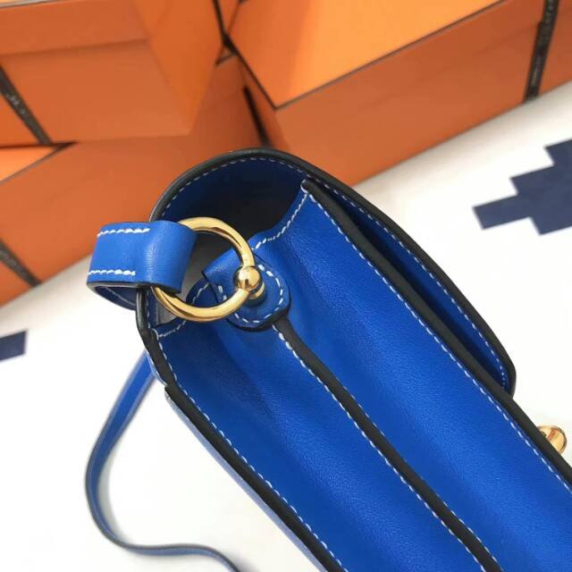 Hermes original swift leather roulis bag R018 royal blue