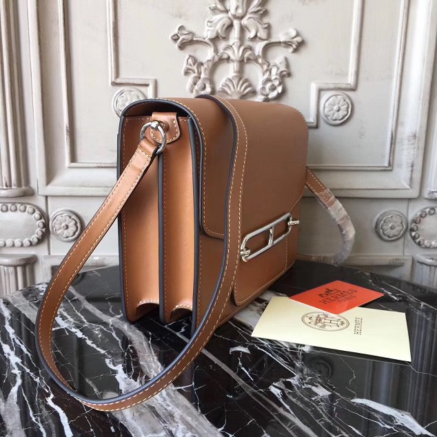 Hermes original swift leather roulis bag R018 caramel