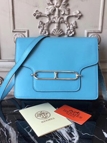 Hermes original swift leather roulis bag R018 lake blue