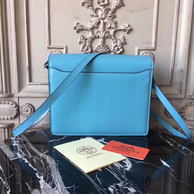 Hermes original swift leather roulis bag R018 lake blue