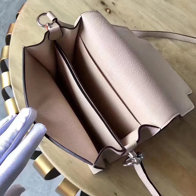 Hermes original evercolor leather roulis bag R18 beige