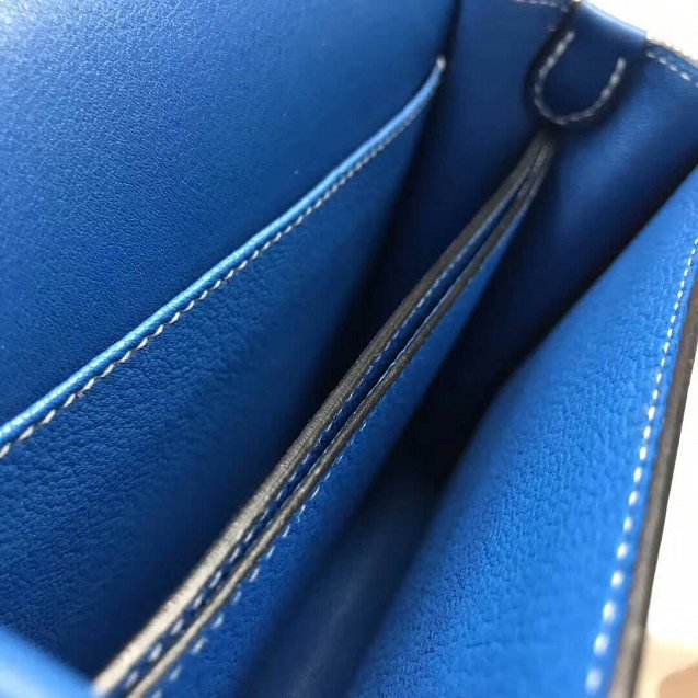 Hermes original evercolor leather roulis bag R18 blue