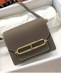 Hermes original evercolor leather roulis bag R18 gray