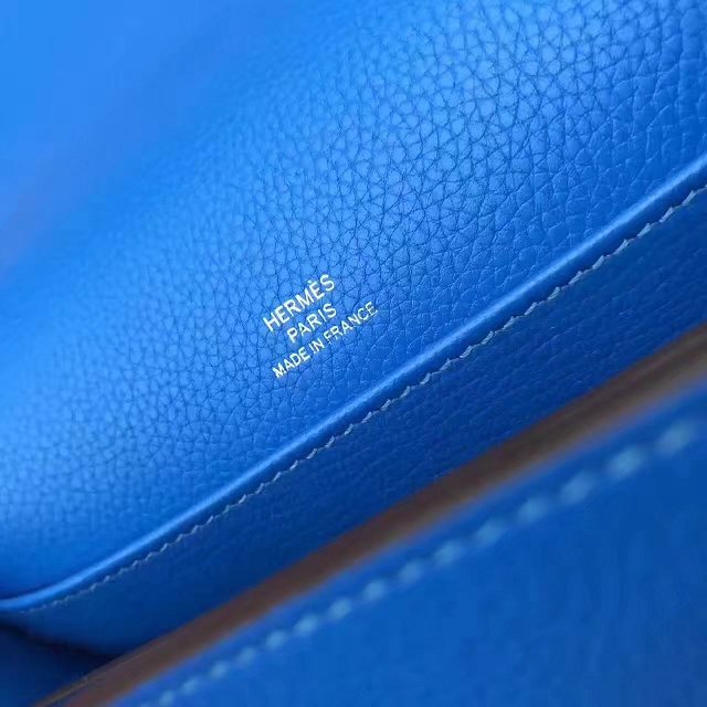 Hermes original evercolor leather roulis bag R18 royal blue