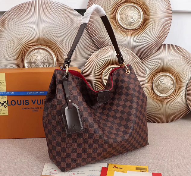 2018 louis vuitton original damier ebene graceful hobo mm N44045