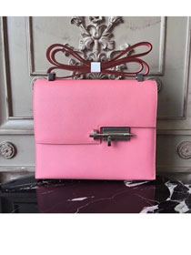 Hermes original epsom leather verrou chaine mini bag V18 pink