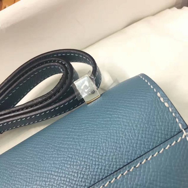 Hermes original epsom leather verrou chaine bag V23 light blue