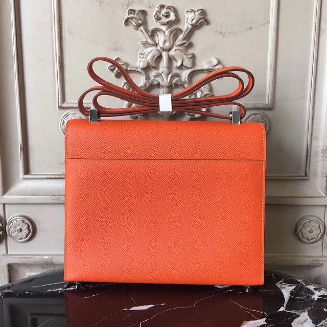 Hermes original epsom leather verrou chaine bag V23 orange