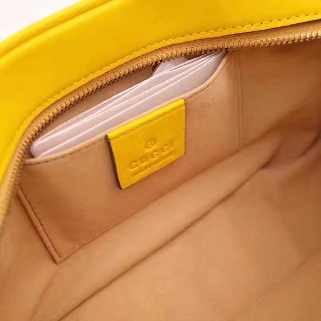 2018 GG armont original calfskin small shoulder bag 447632 yellow