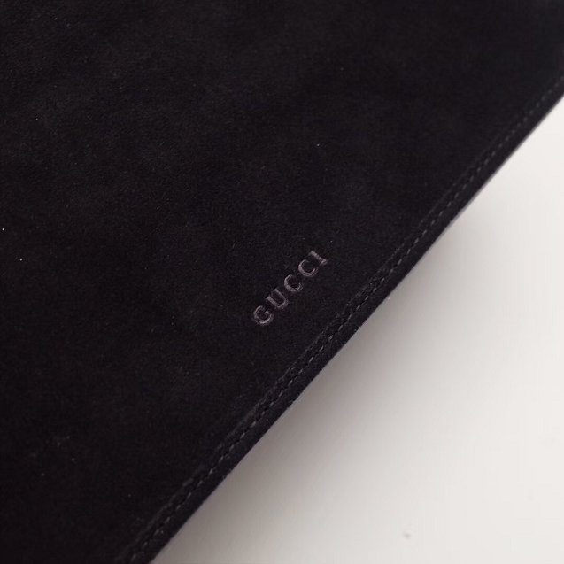 GG dionysus original suede leather medium shoulder bag 400249 black