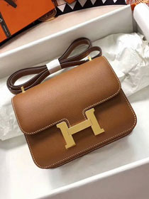Hermes original epsom leather constance bag C23 coffee