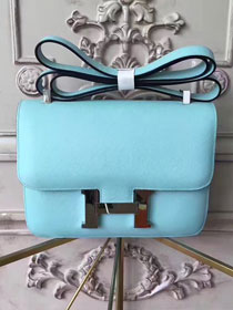 Hermes original epsom leather constance bag C23 sky blue