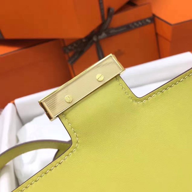 Hermes original epsom leather constance bag C23 yellow