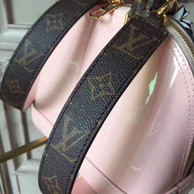 2017 louis vuitton original vernis leather alma BB M54785 pink