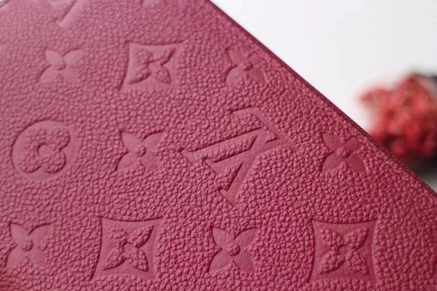 Louis vuitton monogram empreinte zippy wallet M61865 bordeaux