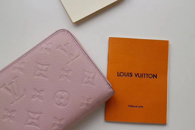 Louis vuitton monogram empreinte zippy wallet M64089 pink