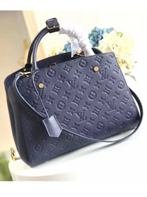 Louis vuitton original monogram empreinte montaigne mm M41048 navy blue