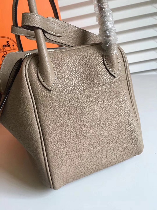 Hermes original top togo leather small lindy 26 bag H26 gray