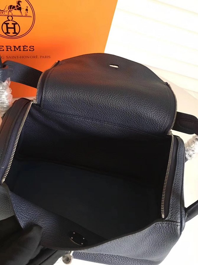 Hermes original top togo leather medium lindy 30 bag H30 black