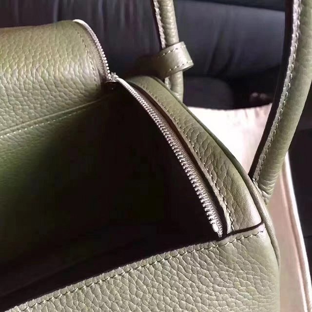 Hermes original top togo leather medium lindy 30 bag H30 blackish green