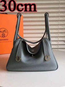 Hermes original top togo leather medium lindy 30 bag H30 ice blue