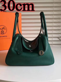 Hermes original top togo leather medium lindy 30 bag H30 olive