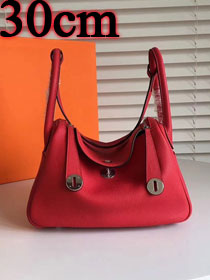 Hermes original top togo leather medium lindy 30 bag H30 red