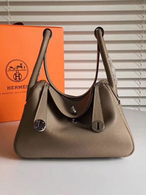 Hermes original top togo leather large lindy 34 bag H34 gray