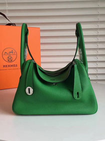 Hermes original top togo leather large lindy 34 bag H34 green