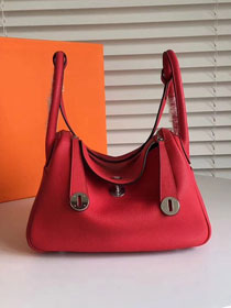 Hermes original top togo leather large lindy 34 bag H34 red