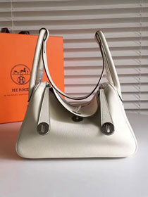 Hermes original top togo leather large lindy 34 bag H34 white