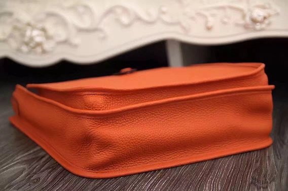 Hermes original togo leather evelyne pm shoulder bag E28 orange
