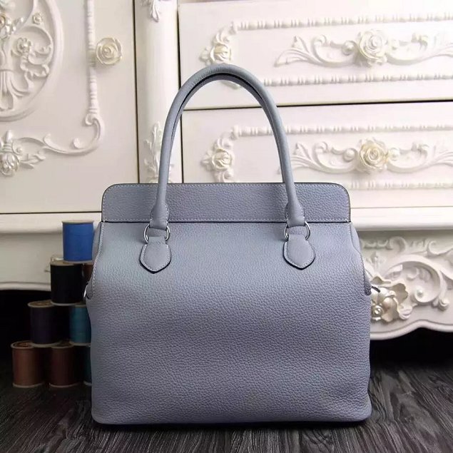 Hermes original togo leather toolbox handbag T31 light blue