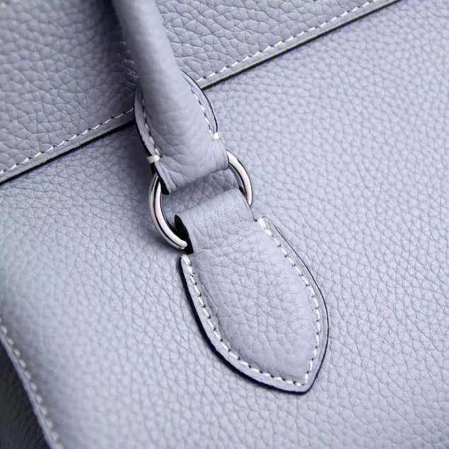 Hermes original togo leather toolbox handbag T31 light blue