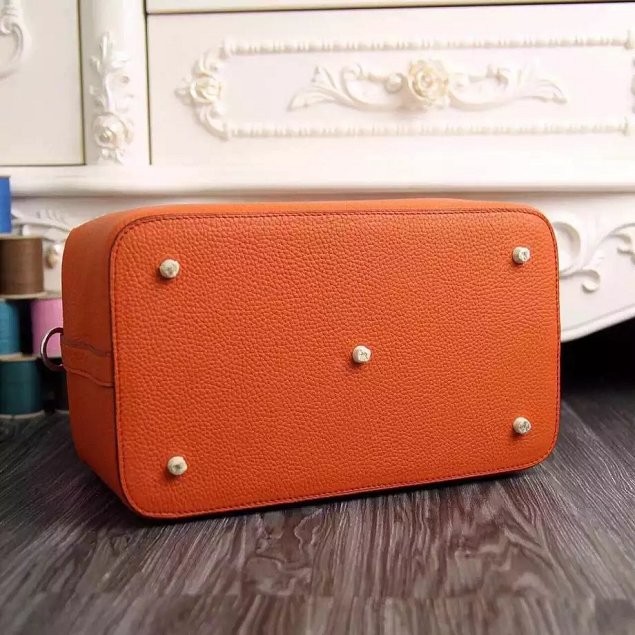 Hermes original togo leather toolbox handbag T31 orange